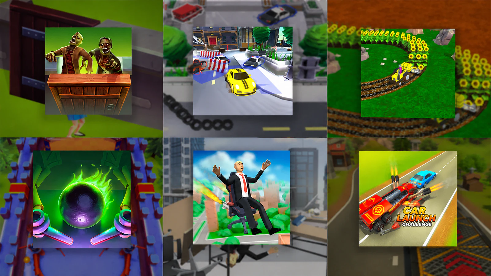 Collage representing a broader selection of mobile games